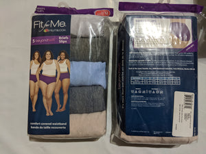 Fruit of the Loom Women's Plus-Size 5 Pack Fit for Me Beyond Soft Brief