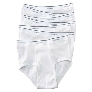 6 Pack Mens Fruit Of The Loom 100% Cotton White Briefs